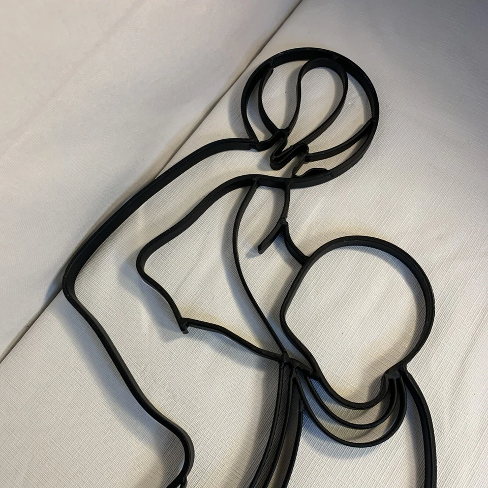 "Jugador de baloncesto grande de hierro forjado para colgar en la pared arte escultura decoración 43,5"" de alto" Foto 4 de 4