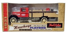 1:34 ERTL 1931 HAWKEYE "TRUE VALUE" DIECAST FLATBED LUMBER TRUCK - COIN BANK