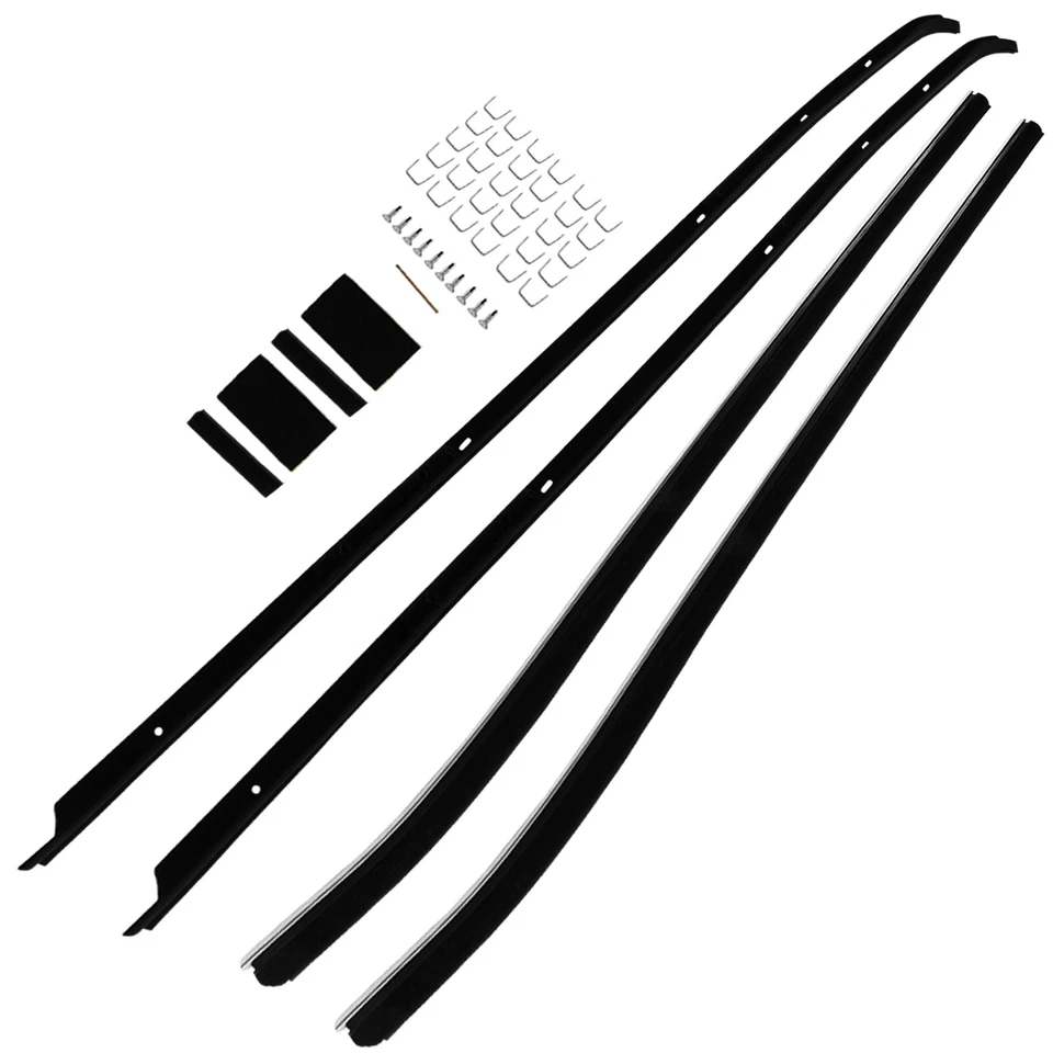 Window Sweeps Felts Weatherstrip Kit For 1970-1981 Chevy Camaro Pontiac Firebird - Image 2 of 4