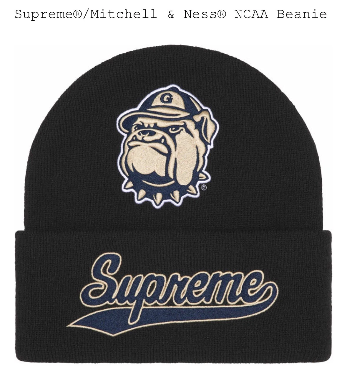 Bonnet Supreme Mitchell & Ness NCAA Georgetown Hoyas