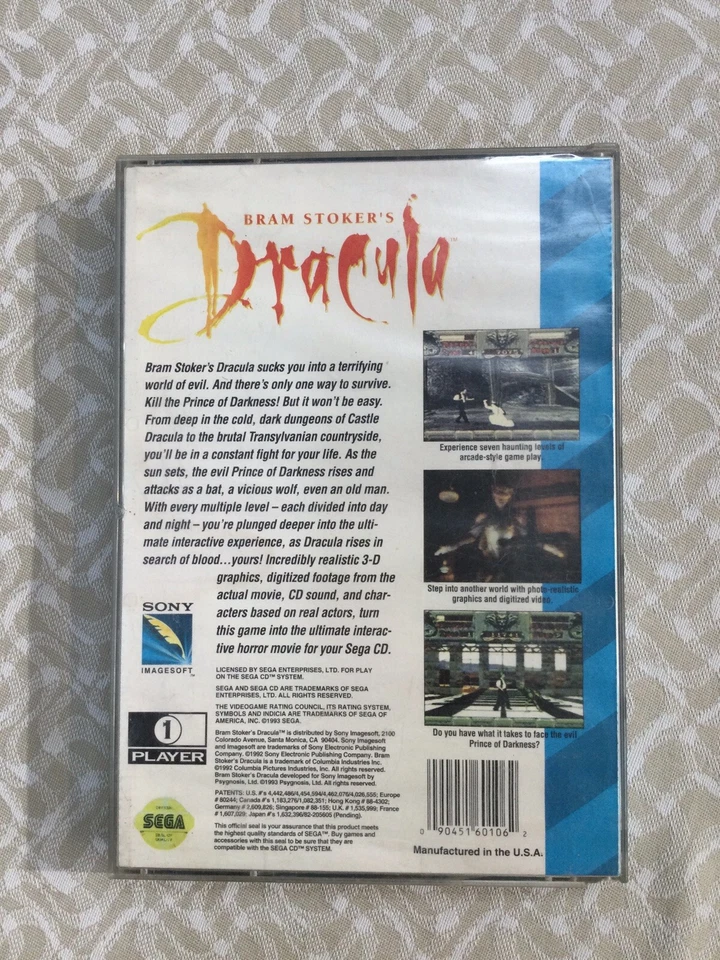 SEGA CD BRAM STOKER’S DRACULA CONDIZIONI FOTO - Immagine 2 di 4