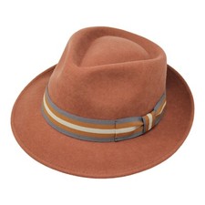 Premium Felt Teardrop Fedora Hat - 100% Wool Felt - Crushable for Travel Trilby