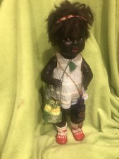 Antik Puppe K u W König und Wernicke schwarz dunkelhäutig 44cm