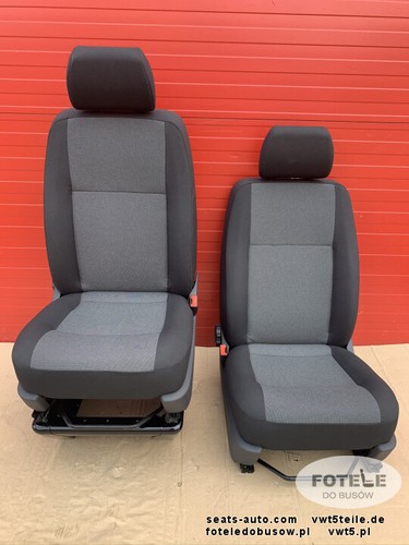 VW T6 Fahrer Beifahrersitz Sitze Sitz  AUSTIN Titanschwarz t5 mit Sitzkonsole