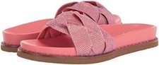Vince Camuto Kevind Leather Slide Sandals Ultra Coral 7.5/M New