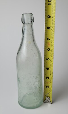 ジンジャーエール木箱 WARWICK BOTTLING WORKS ANTIQUE WELLER BOTTLING WORKS BOTTLE EMBOSSED BLOB TOP SODA