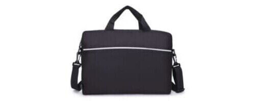 Borsa Nera per Pc notebook fino a 15.6" Impermeabile Antiurto Con Tracolla - Foto 1 di 4