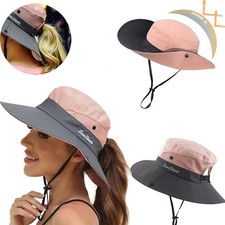 Women's Wide Brim Shade Sunscreen Sun Hat Cowboy Hat Foldable Exposed Braid