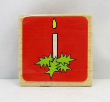 Katie  Co. Wood Rubber Stamp - Candle