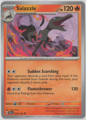 Pokemon - 024/142 - Salazzle - Stellar Crown - NM/M