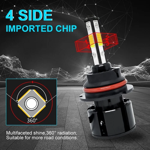 2x 9007/HB5 LED Headlight Bulbs Kit 6500K White High Low Beam Light Super Bright - Picture 2 of 14