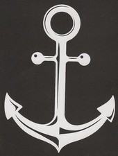 ANCHOR Boat Marine Navy Pirate Sticker Nautical Sea Ocean Bay Decal Fun Outdoor