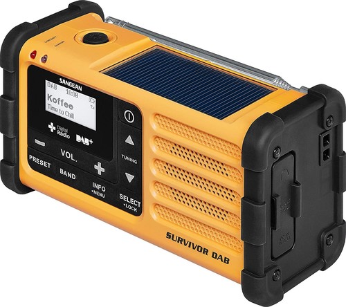 Sangean MMR-88 - Tragbares Notfall radio - LED Taschenlampe - Schwarz/Gelb - Bild 2 von 4