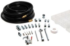 25 Piece Air Compressor Accessory Tool Kit 50 Feet Hose Storage Case Tire Gauge