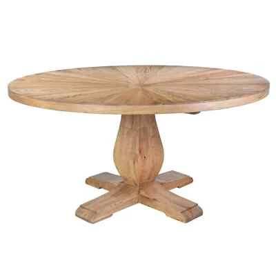 MAYFAIR SOLID OAK ROUND DINING TABLE 120CM - image 1 of 4