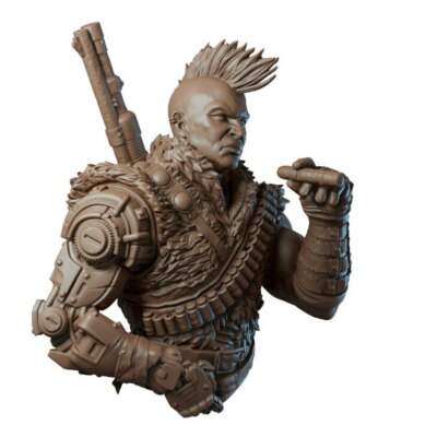 1/10 Ancient Fantasy Man Warrior Bust Resin Figure Model Miniature Unassembled