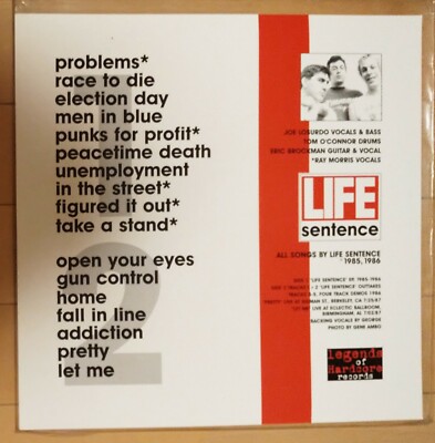 Life Sentence S/T LP Legends Of Hardcore Records 2003 Punk Life Sentence S/T LP Legends Of Hardcore Records 2003 Punk