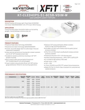 KEYSTONE KT-CLED40PS-S1-8CSB-VDIM-W LED CANOPY FIXTURE SECTABLE POWER/COLOR TEMP