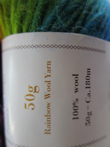 2 BALLS NICEEC WOOL Yarn RAINBOW Multi Color 50g Yarn 196 YDS, FINGERING - Picture 4 of 6