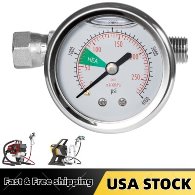 #ad 580495 0580495 HEA Pressure Gauge for Titan Wagner Airless Paint Sprayer Gauge $29.00