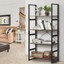 65 multi tier industrial bookshelf large storage rack shelves home bookcase