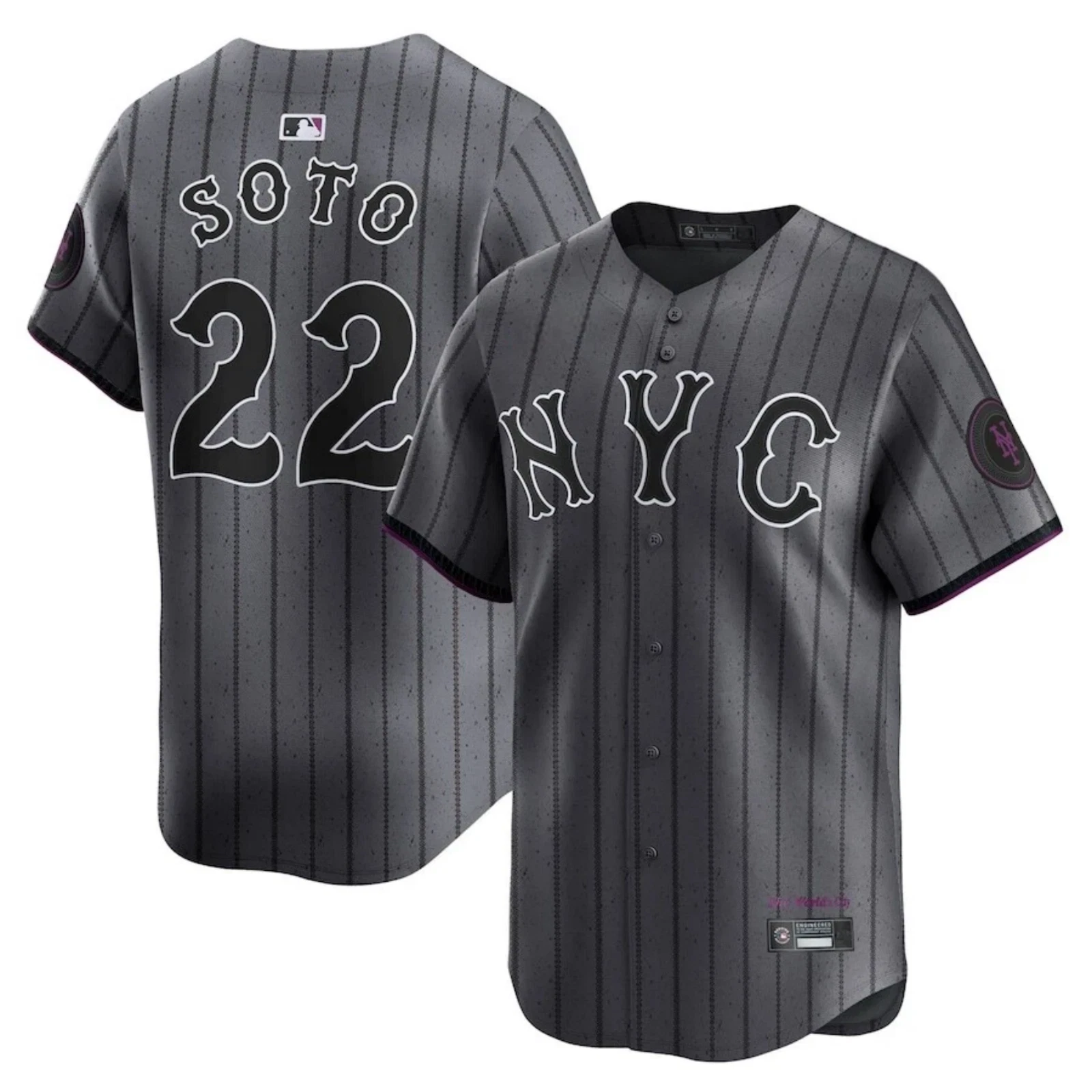 Men's Mets Gray City Connect Limited Player Jersey