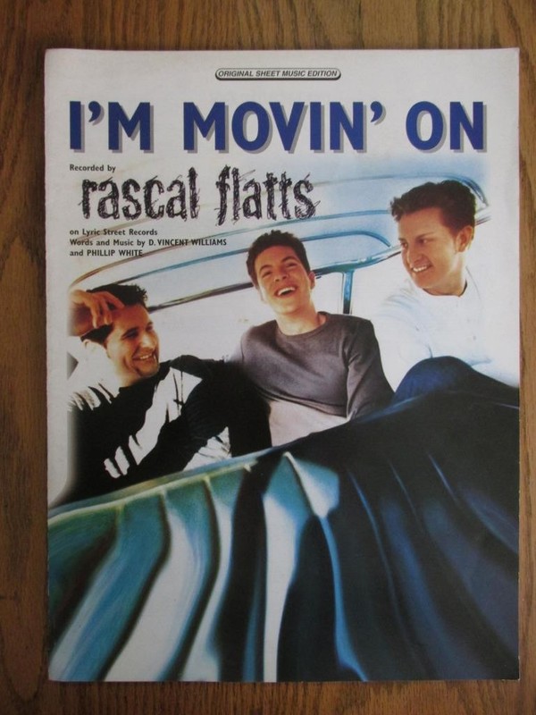 Sheet Music - "I'm Movin' On" by Rascal Flatts - 2000 - EXC Cond