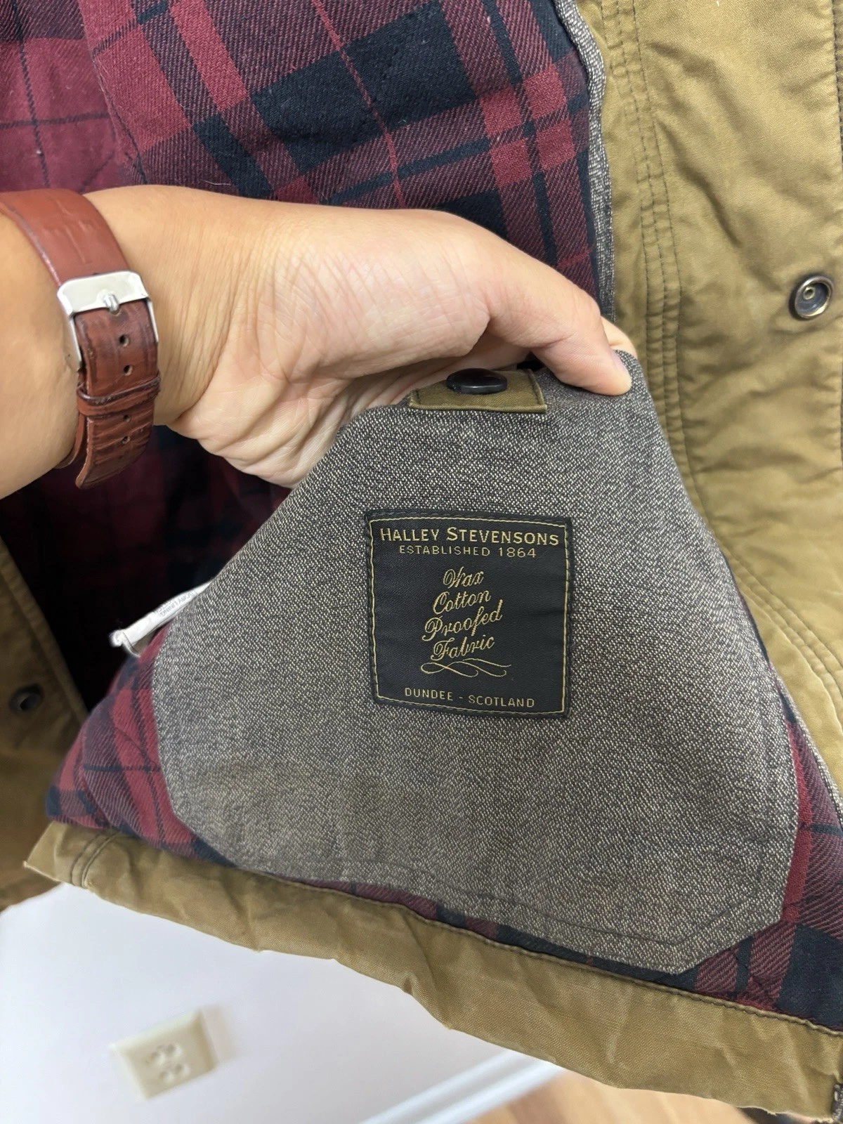 J Crew Jacket Mens M Brown Tan Woodland Military Field Barn Coat Lobster Fireman - product detail image 10