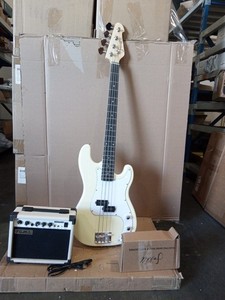 Open Box yellow Electric bass Guitar SET 4 string 1ZY2109G0301145217