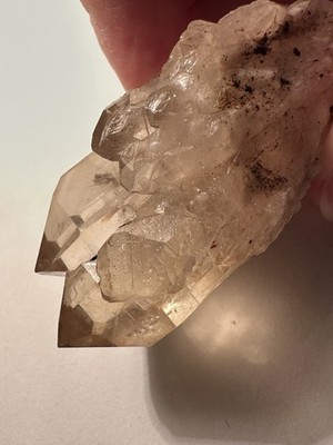 Natural Citrine Crystal Twin Point Cluster Mineral Specimen, Congo