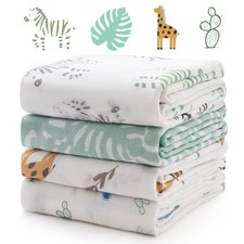 Momcozy Muslin Best Wishes Swaddle Blankets, Ultra Soft Neutral Registry Essenti