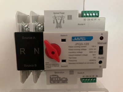 2P 100A AC220V Mini ATS Dual - Power Switch: Automatic/Manual Transfer for Home 