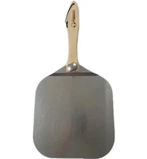 Chef Pomodoro Aluminum Metal Pizza Peel Spatula with Foldable Wood Handle G12