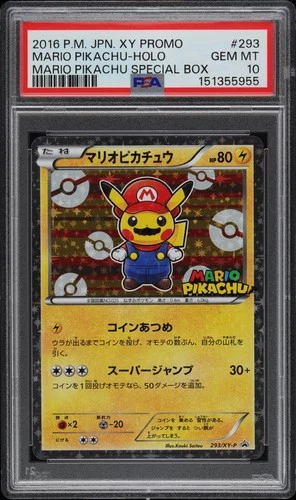 New Listing2016 POKEMON JAPANESE XY PROMO #293 MARIO PIKACHU PSA 10