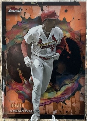   2024 Topps Finest Baseball Black Refractor #235 Jordan WALKER #d/15
