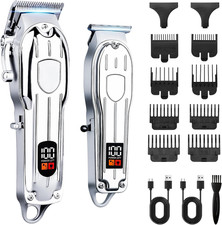 Professional Cordless Hair Clippers & Beard Trimmer Set for Men Rechargeable