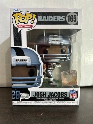 Josh Jacobs (Metallic) - Las Vegas Raiders - NFL Football Funko Pop 165 W Prot