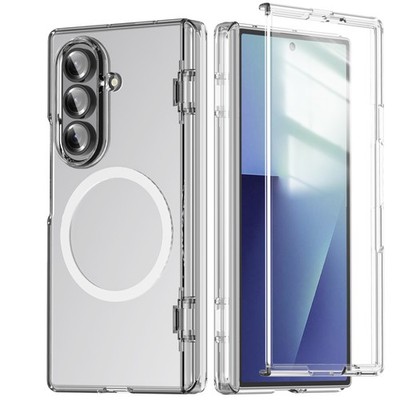For Samsung Galaxy Z Fold7 Luxury Hinge Protection PC Case Mag Safe Screen Cover