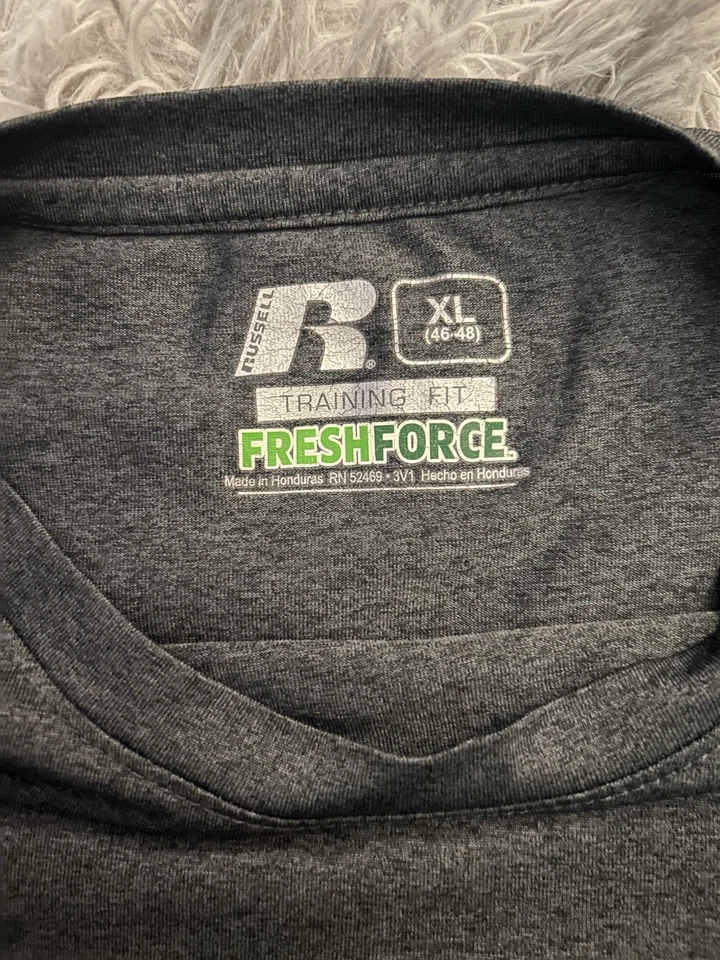 Camiseta Russell Athletic Para Hombre XL Entrenamiento Calce Fresh Force Manga Corta Gris Foto 2 de 2