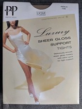 Vintage New Pretty Polly Luxury Sheer gloss Tights - Medium - Fair