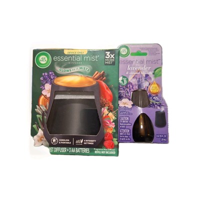 Air Wick Essential Oils Mist Black Diffuser & 1 Essentialmist Lavender&almontbl