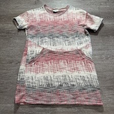 Zara Shirt Dress Womens Small Knit Southwestern Short Sleeve Lounge Crew Neck