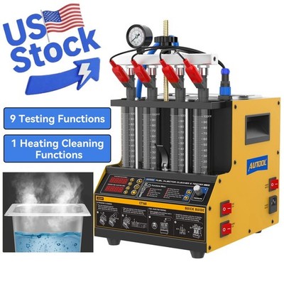 AUTOOL Fuel Injector Cleaner Tester Machine Ultrasonic Cleaning with Heating US