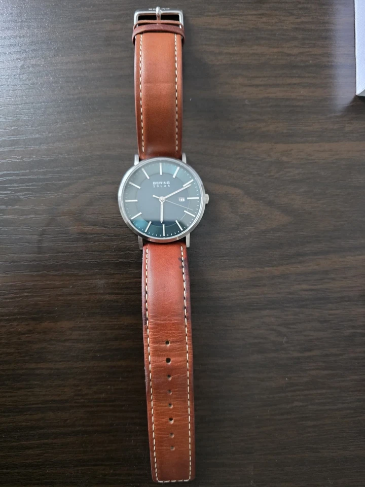 BERING analog Solar 39mm mit Leder-Armband 15439-508 - Bild 4 von 4