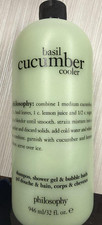 PHILOSOPHY BASIL CUCUMBER COOLER SHAMPOO / GEL / BUBBLE BATH 32 OZ
