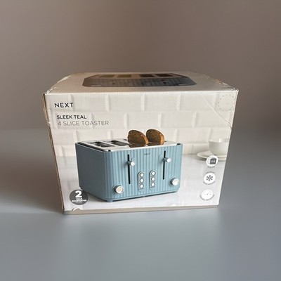 Blaugrünblau Elegant 4 Scheiben Toaster von Next Brandneu im Karton
