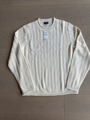 Todd Snyder Bisque Merino Wool Cable-Knit Pullover Sweater Crew Neck S