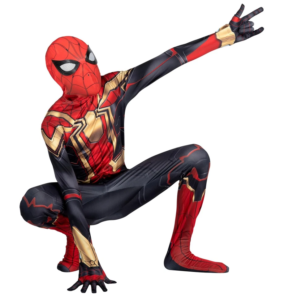 Disfraz Zentai Spider-Man Juvenil Deluxe - Spandex Elástico Bidireccional, Fácil de Usar Foto 2 de 3