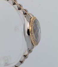 Ladies Rolex DateJust 26mm Black DIAMOND Two-Tone 18K Gold Steel JUBILEE 6917 8