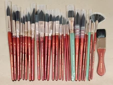 LOT OF 29 - Princeton Neptune Synthetic Squirrel Watercolor Paint Brushes - NEW!
